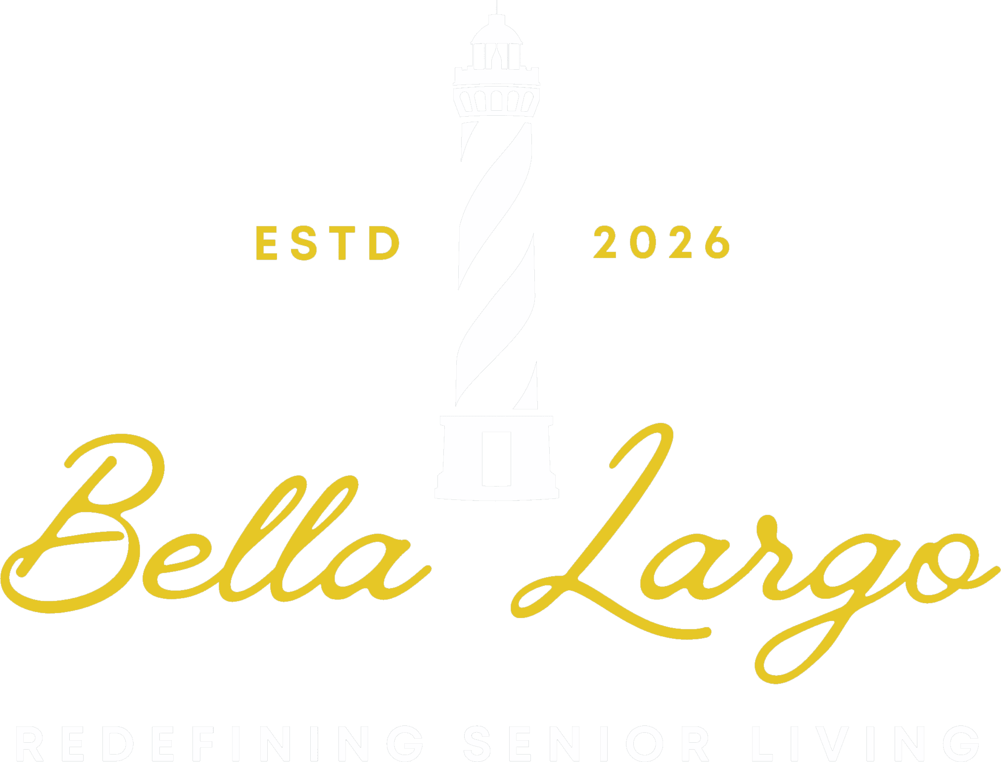 Lighthouse logo representing guidance and safety at Bella Largo Senior Living.